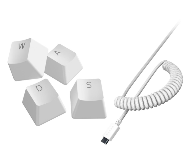 Razer PBT Keycap + Coiled Cable Mercury - 682379 - zdjęcie